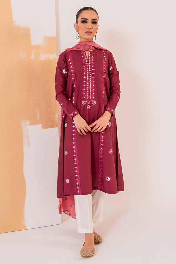 SANDSTONE BERRY-2PC (SHIRT &amp; DUPATTA)