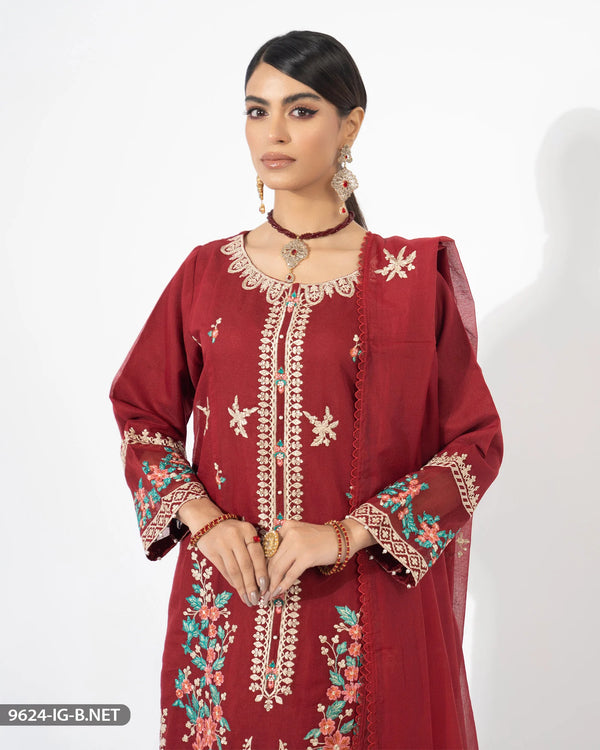 Embroidered Bori Net Suit