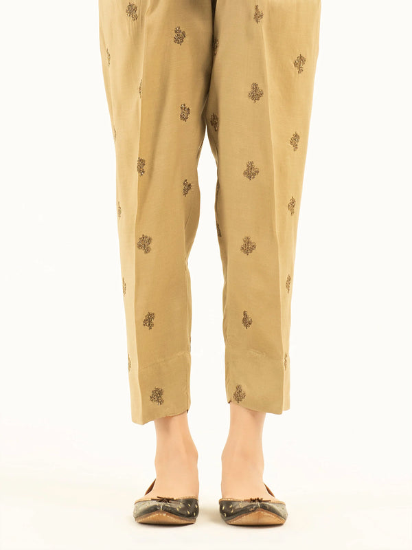 Embroidered Silk Trouser