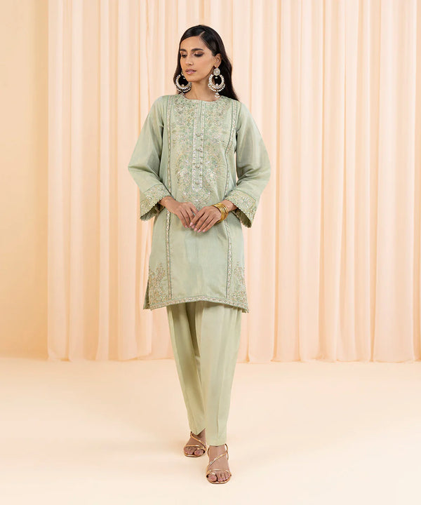 2 PIECE - EMBROIDERED MASOORI SUIT